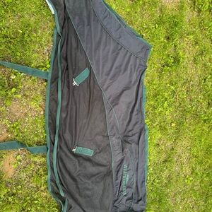 WeatherBeeta Black and Teal Horse Blanket